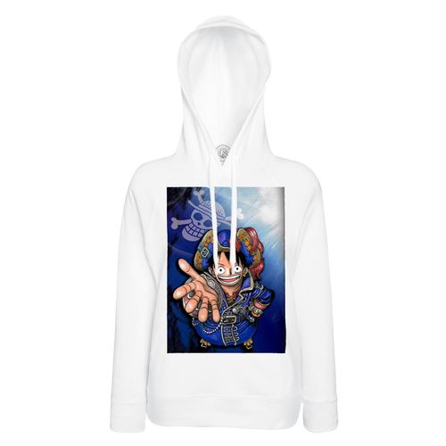 Sweat À Capuche Luffy Chapeau De Pirate One Piece Manga Tissu Leger Polyester