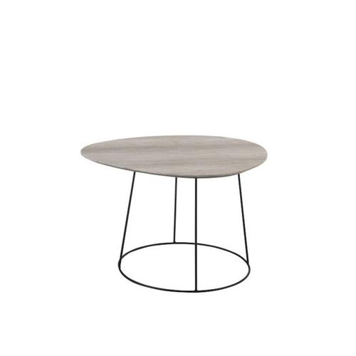 Paris Prix - Table D'appoint Design "Gigogne Ovale" 69cm Naturel