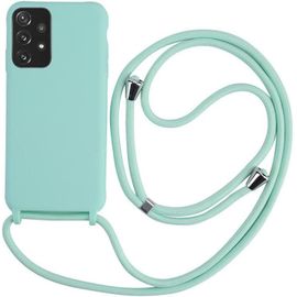 Collier Pour Samsung Galaxy A51 Coque Silicone Liquide Bumper Housse Galaxy A51 Laniere Avec Cordon Reglable Longueur Chaine Lanyard Case Housse Etui Pour Samsung A51, Vert