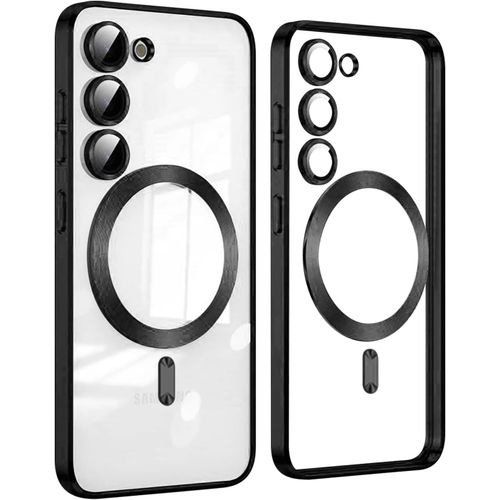 Coque Compatible Avec Samsung Galaxy S23 Etui Magnetique Avec Magsafe Ultra Fine Transparente Silicone Tpu Housse Antichoc Anti-Rayures Non Jaunissant Coque Pour Samsung Galaxy S23, Noir