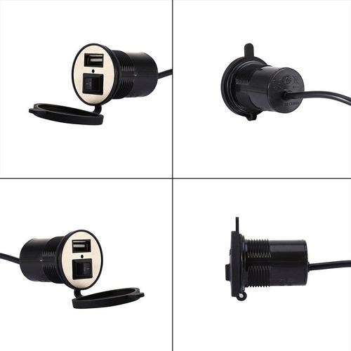 Adaptateur Prise D'alimentation Pour Moto | Chargeur Usb Étanche, Adaptateur De Chargeur Auto Pour Téléphone Portable Gps 12 24v Électronique Universel