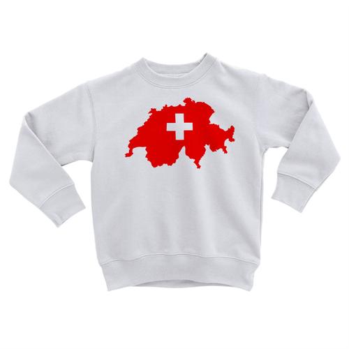 Sweatshirt Enfant Drapeau Carte Suisse Football Sport Equipe National