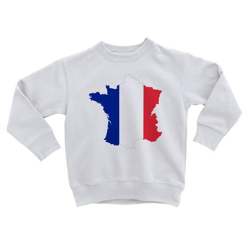 Sweatshirt Enfant Drapeau Carte France Football Sport Equipe National Usa