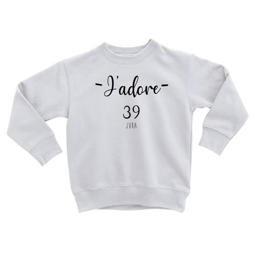 Sweatshirt Enfant J'adore 39 Jura Departement France Region Lons