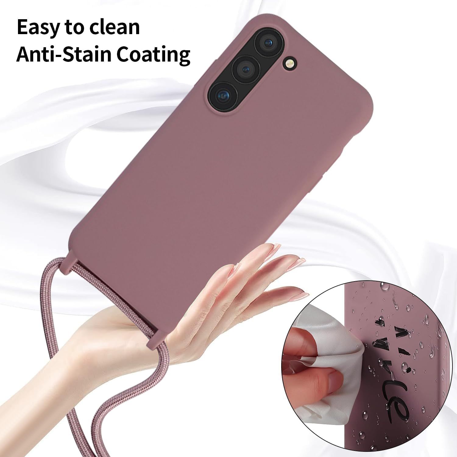 Collier Pour Samsung Galaxy S24 Plus Coque Silicone Liquide ... - 3