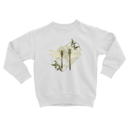 Sweatshirt Enfant Libellules Amoureuses Minimaliste Biologie Illustration Ancienne