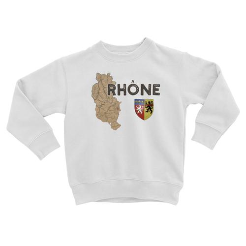 Sweatshirt Enfant Rhone 69 Departement Lyon Carte Ancienne Rare