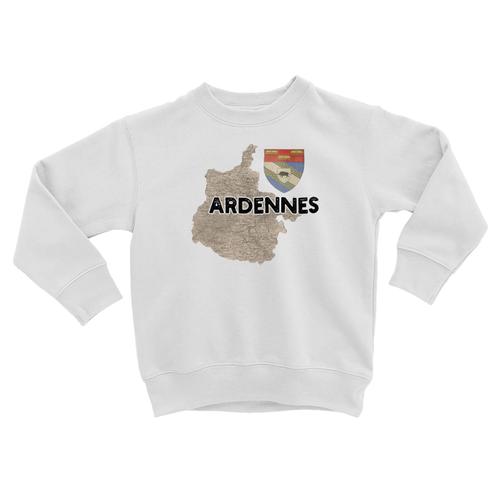 Sweatshirt Enfant Ardennes 08 Département Carte Ancienne Grand Est