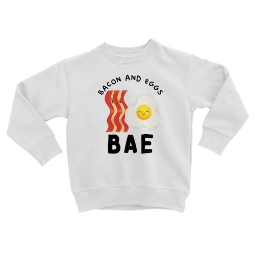 Sweatshirt Enfant Bae Bacon And Eggs Jeux De Mots Nourriture Street Food