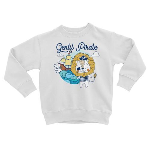 Sweatshirt Enfant Lion Gentil Pirate Dessin Illustration Capitaine