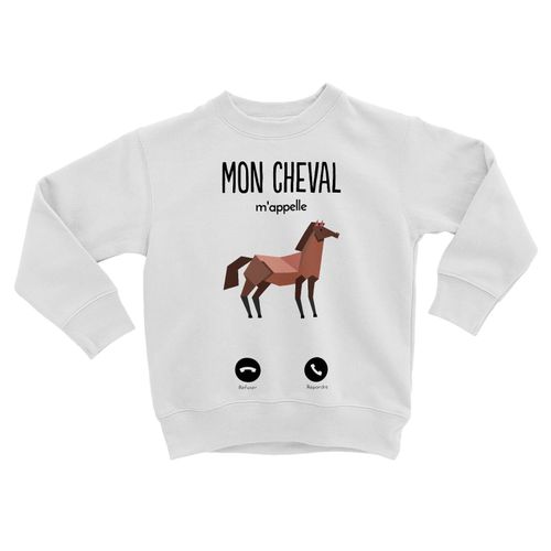 Sweatshirt Enfant Mon Cheval M'appelle Animaux Passion
