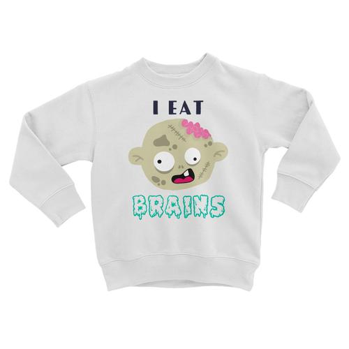 Sweatshirt Enfant I Eat Brains Zombie Halloween Peur Horreur