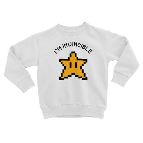 Sweatshirt Enfant Etoile Mario Invincible Jeux Vidéo Retro Gaming Vintage