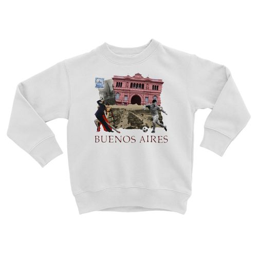 Sweatshirt Enfant Buenos Aires Collage Voyage Carte Postale Argentine