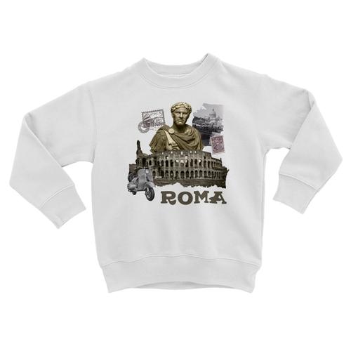 Sweatshirt Enfant Roma Vintage Rome Voyage Histoire Tourisme