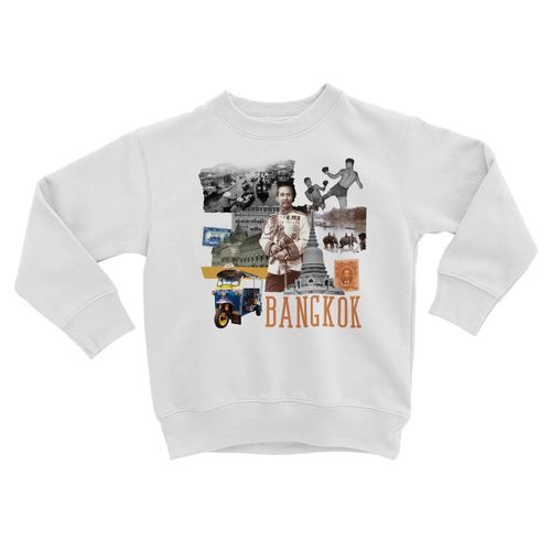 Sweatshirt Enfant Bangkok Vintage Voyage Thaïlande Carte Postale