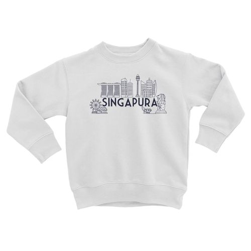 Sweatshirt Enfant Singapura Minimalist Singapour Voyage Architecture