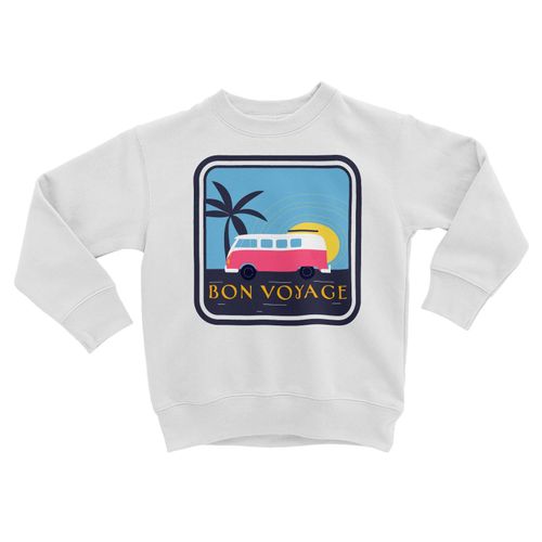 Sweatshirt Enfant Bon Voyage Van Voyage Plage Camping Mer