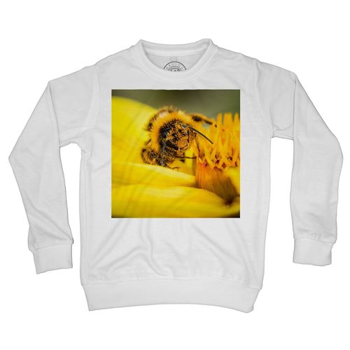Sweat Shirt Enfant Abeille Butine Pollen Pollénisateur Nature Animaux