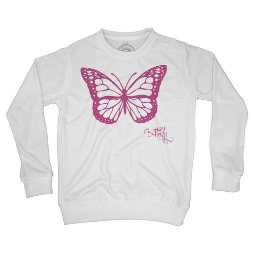 Sweat Shirt Enfant Papillon Rose Dessin Butterfly
