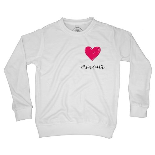 Sweat Shirt Enfant Amour Avec Coeur Fushia Dessin