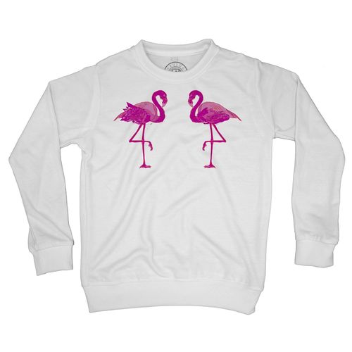 Sweat Shirt Enfant Deux Flamants Roses Face À Face Dessin Animaux