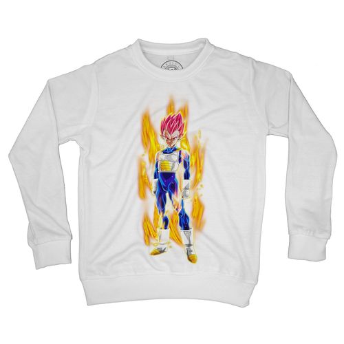 Sweat Shirt Enfant Dragon Ball Super Vegeta Super Saiyan Cheveux Blond S'énerve Aura De Puissance Anime Manga Japon