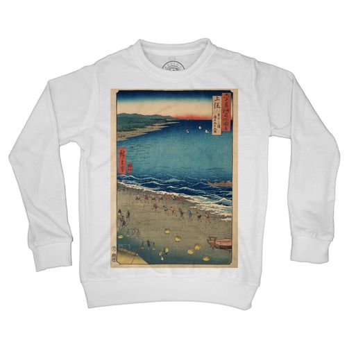Sweat Shirt Enfant Estampe Japonaise 16 La Plage Art Délicat Original Vintage