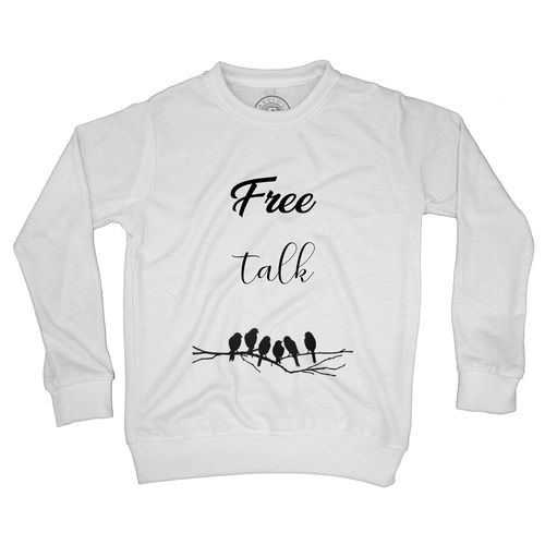 Sweat Shirt Enfant Free Talk Petits Oiseaux Sur Une Branche