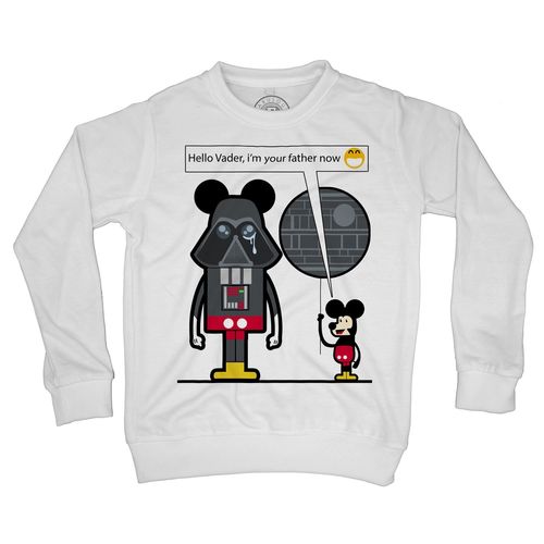 Sweat Shirt Enfant Game Of Geek Dark Vador Mickey Je Suis Ton Père Maintenant Star Wars Disney Humour