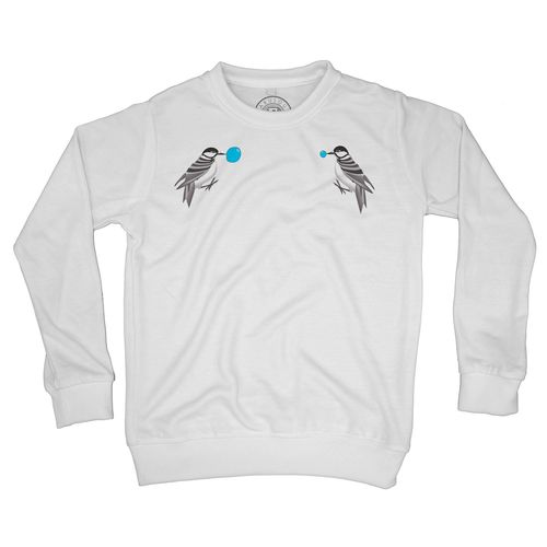 Sweat Shirt Enfant Petits Oiseaux Rayés Font Des Bulles Humour Nature Dessin Animaux