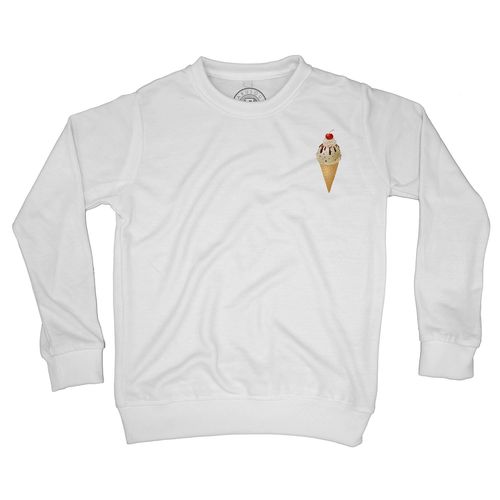 Sweat Shirt Enfant Cornet De Crème Glacée Glace Miam Cerise Chantilly Nappage Chocolat