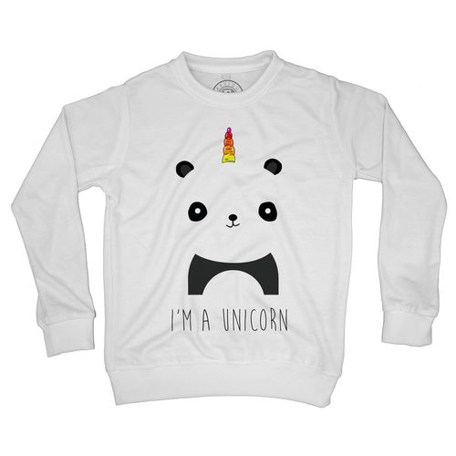 Sweat Shirt Enfant I'm A Unicorn Je Suis Une Licorne Dessin Panda Corne Arc-En-Ciel