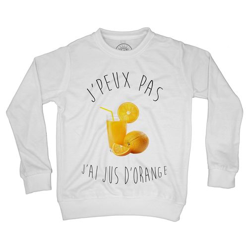 Sweat Shirt Enfant J'peux Pas J'ai Jus D'orange Humour
