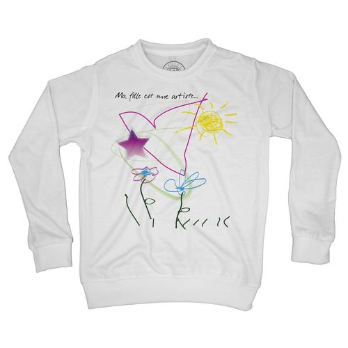 Sweat Shirt Enfant Dessin D'enfant Ma Fille Est Une Artiste Mignon