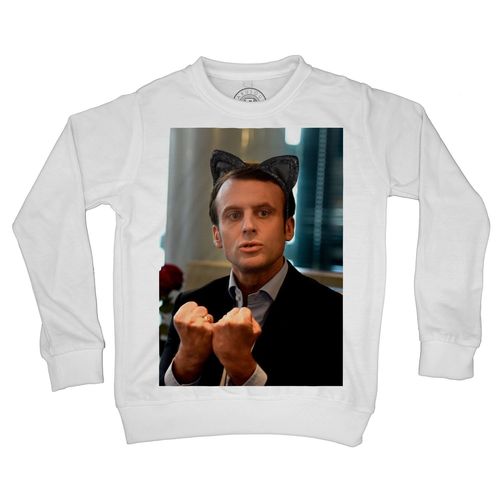 Sweat Shirt Enfant Photo De Célèbrité Emmanuel Macron Kawaii Humour Politicien