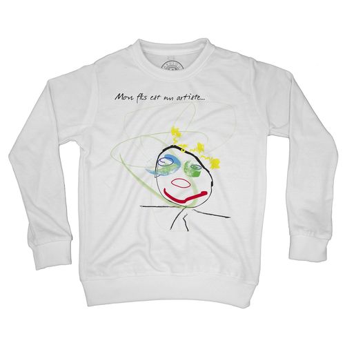 Sweat Shirt Enfant Dessin D'enfant Mon Fils Est Un Artiste Mignon