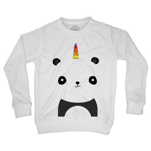 Sweat Shirt Enfant Dessin De Panda Avec Corne De Licorne Arc-En-Ciel Mignon Animaux