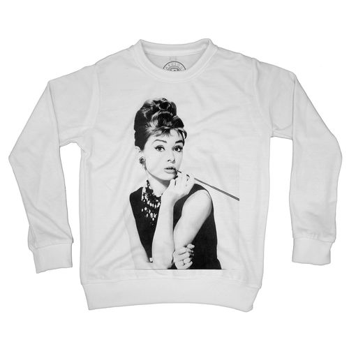 Sweat Shirt Enfant Photo De Star Célébrité Audrey Hepburn Actrice Vieux Cinéma Original 1