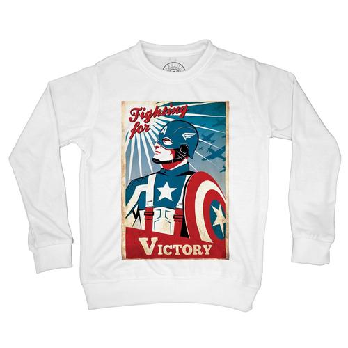 Sweat-Shirt Enfant Captain America Capitaine Victoire Victory Avengers Hero