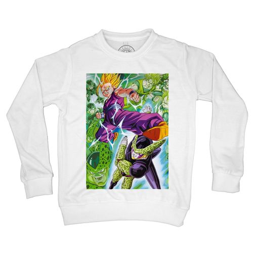 Sweat-Shirt Enfant Dragon Ball Z Gohan Contre Cell Dbz Sangohan