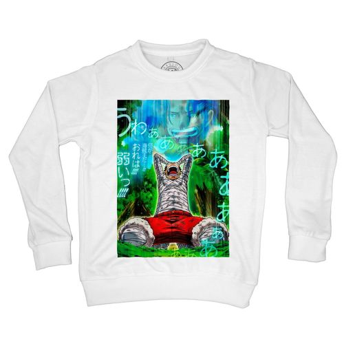 Sweat-Shirt Enfant Luffy Pleure Ace Aux Poing Argent One Piece Manga Pirates
