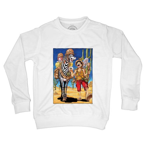 Sweat-Shirt Enfant One Piece Luffy Zebra Manga Anime