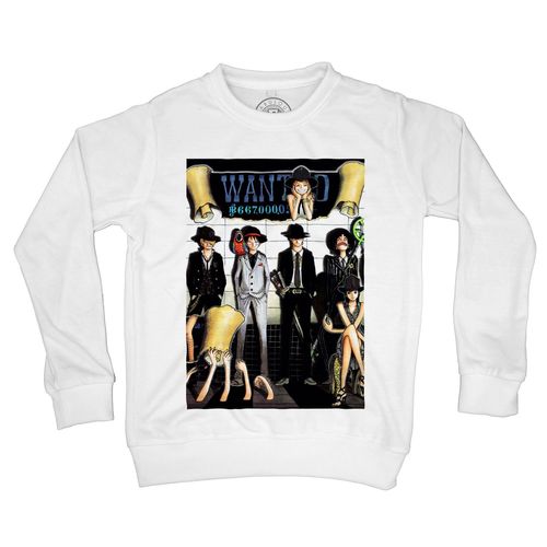 Sweat-Shirt Enfant One Piece Equipage Pirate Recompense Wanted Manga