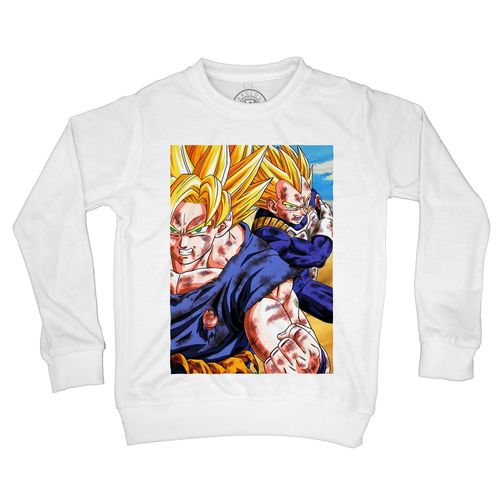 Sweat-Shirt Enfant Goku Vegeta Combat Super Sayan Dbz Manga Dragon Ball Z Dbz