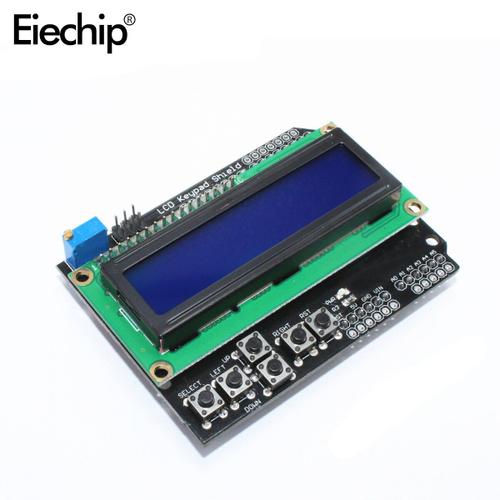 Écran LCD bleu LCD1602 avec clavier 1602, Module d'affichage pour arduino ATMEGA328 ATMEGA2560 pour Raspberry pi