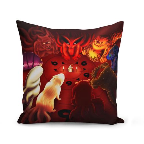 Housse De Coussin 40x40 Cm Naruto Invocation Manga Japon