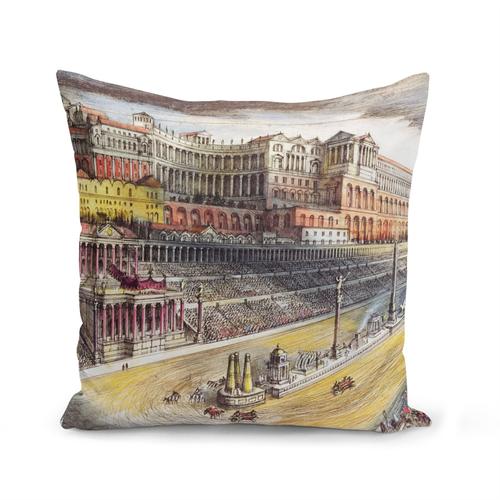 Housse De Coussin 40x40 Cm Rome Circus Maximus Alan Sorrell Empire Romain Dessin