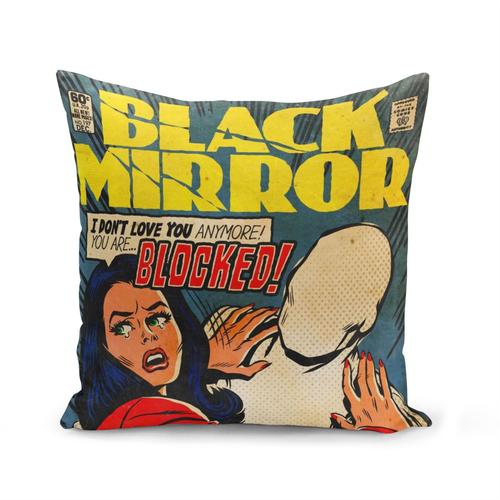 Housse De Coussin 40x40 Cm Black Mirror Parodie Couverture Comics Bd Super Hero