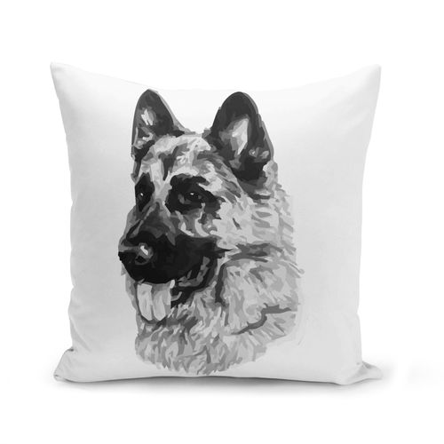 Housse De Coussin 40x40 Cm Berger Allemand Gros Chien Art Encre Noir Et Blanc Mignon